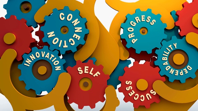 彩色车轮3D动画-无缝循环视频下载