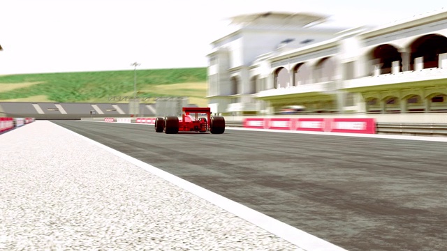 赛车穿过终点线和获胜- 3D动画视频下载