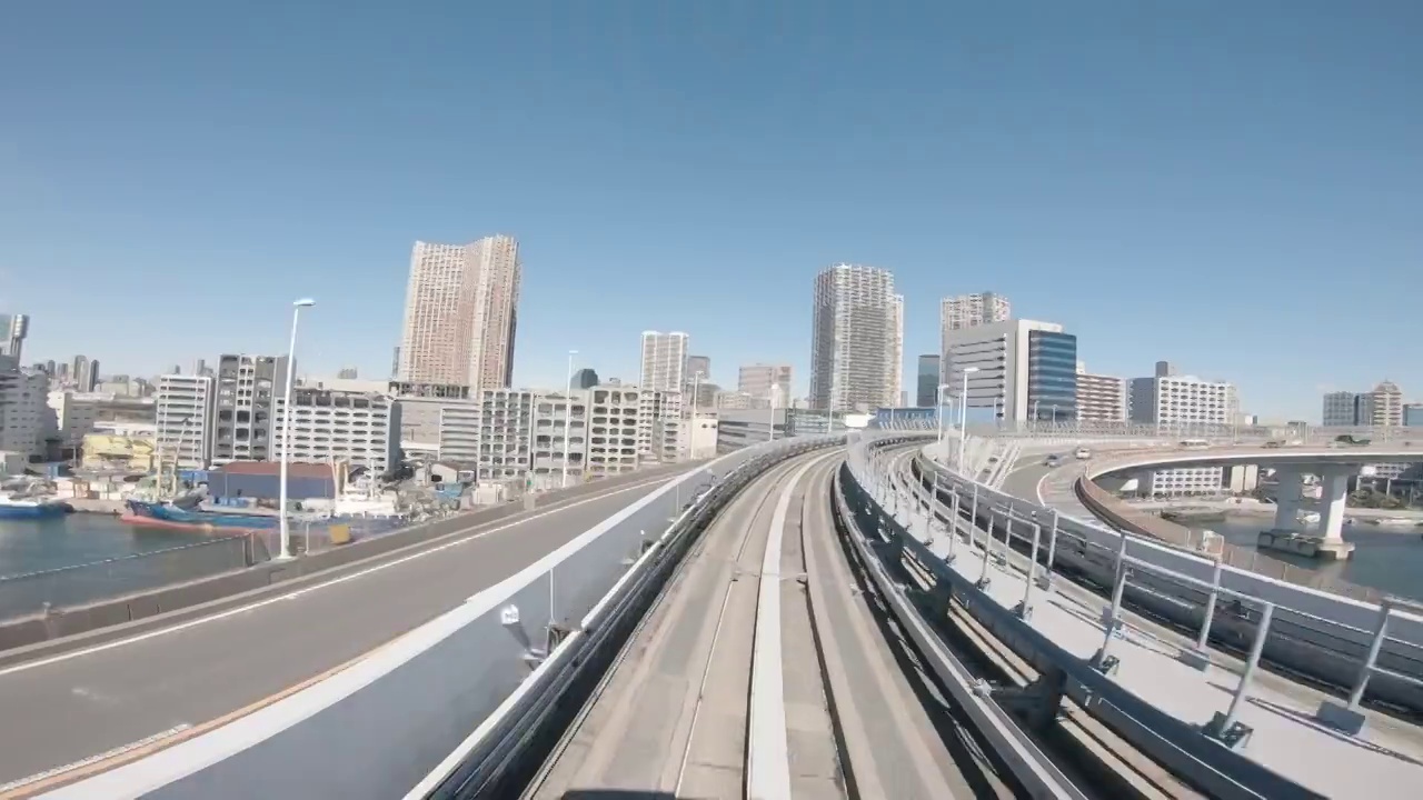 4K视频:从自动列车观光，东京，日本。视频下载