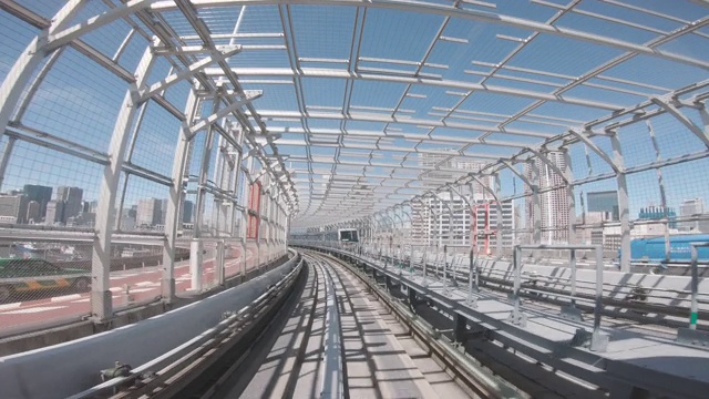 4K视频:从自动列车观光，东京，日本。视频素材