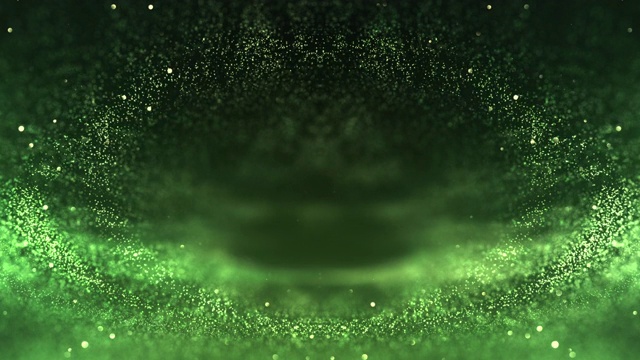 对称粒子背景(绿色)-循环视频素材