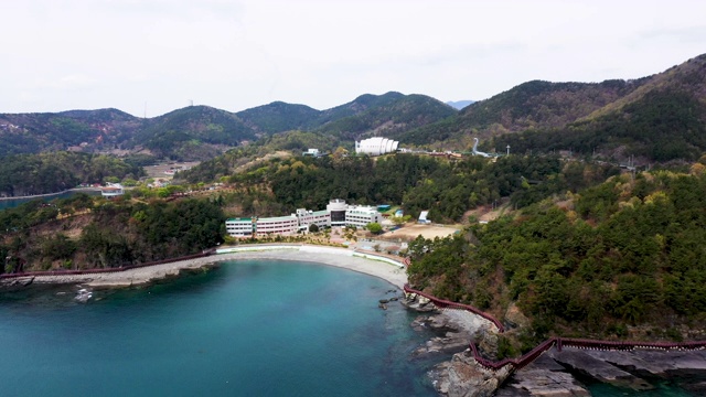 韩国庆尚南道Sangjokam县公园、海岸、海洋和恐龙博物馆视频下载
