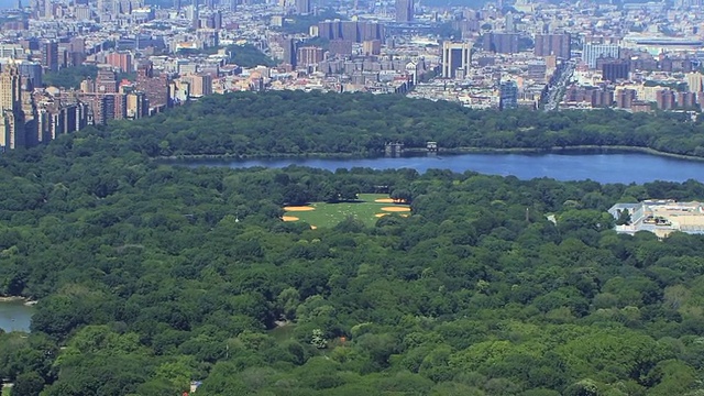 中央公园视图缩小高清视频素材