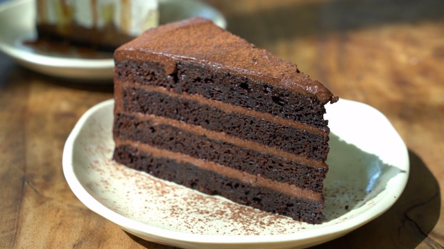 黑巧克力芝士蛋糕视频素材