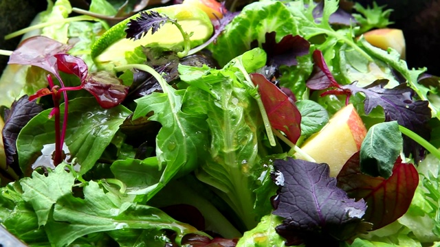 素食，健康食品，蔬菜沙拉视频下载