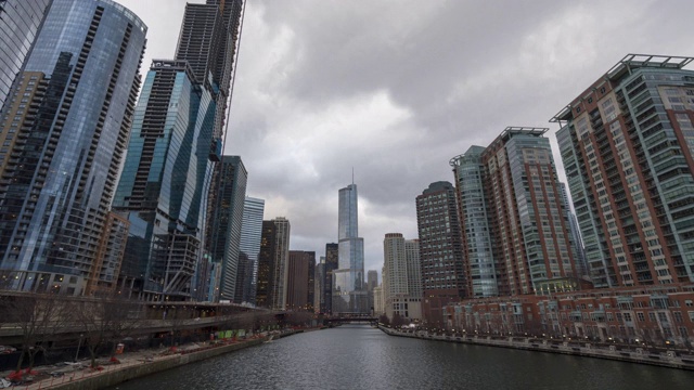 4K超高清延时:美国芝加哥海滨。视频素材