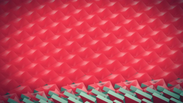 红色立方体的抽象变换视频素材