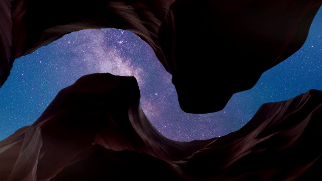 史诗峡谷和银河系时光流逝系列4k视频素材