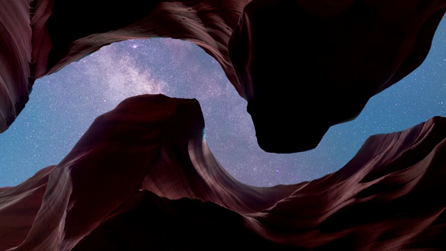 史诗峡谷和银河时光流逝系列多莉4K视频素材