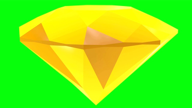 绿色屏幕上的黄色钻石视频下载