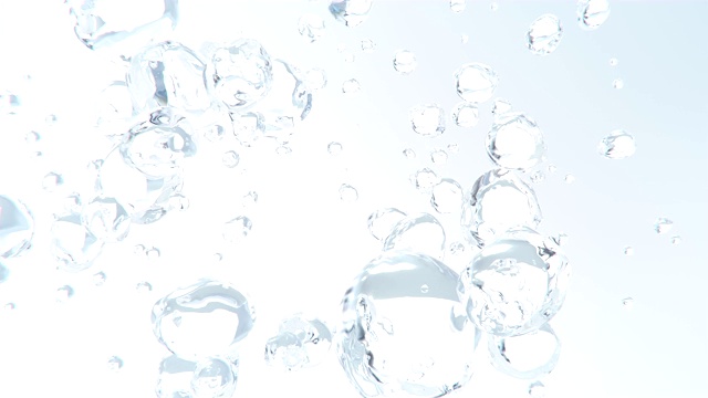 水下气泡的慢动作视频素材