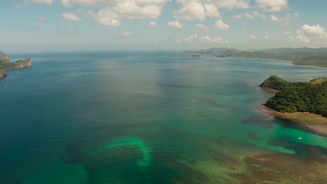 热带岛屿厄尔尼多，巴拉望，菲律宾海景视频素材