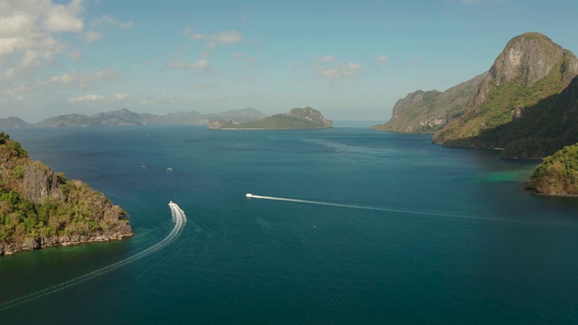 热带岛屿厄尔尼多，巴拉望，菲律宾海景视频素材