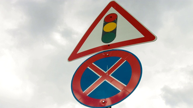 禁止停车和交通信号灯延时视频下载