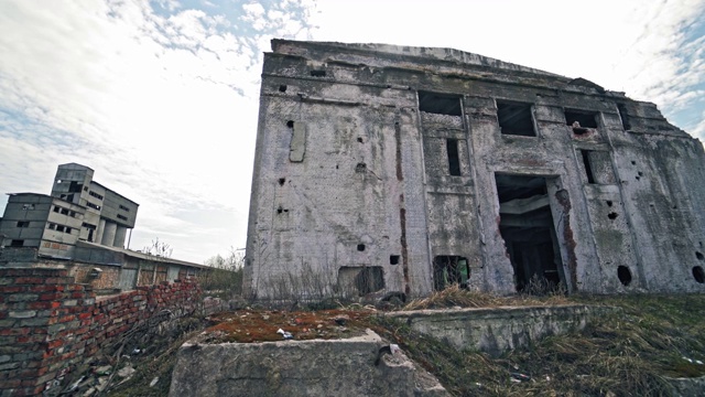 旧工厂的废墟。视频素材