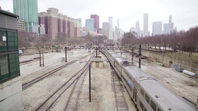 芝加哥市中心的地铁，伊利诺伊州的地铁视频素材