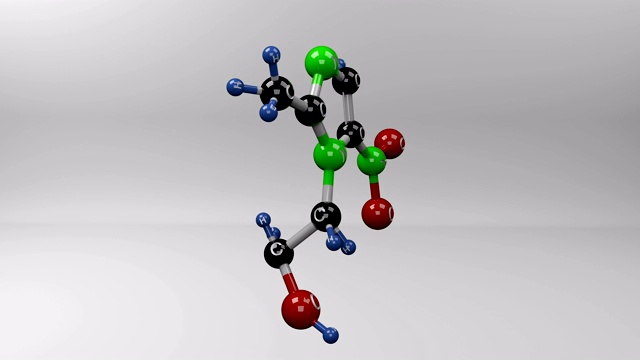甲硝哒唑分子。视频素材