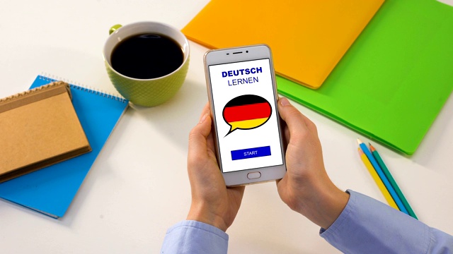 智能手机上的德语应用，在线教育视频下载