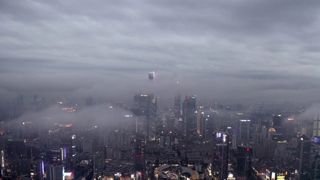 雨后广州市航拍风景视频下载