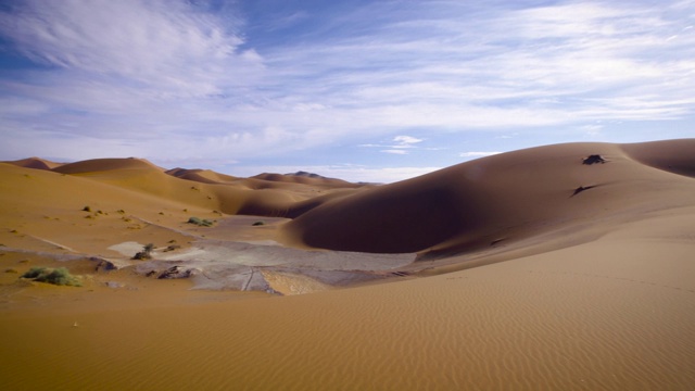 纳米布沙漠沙丘的全景视频素材