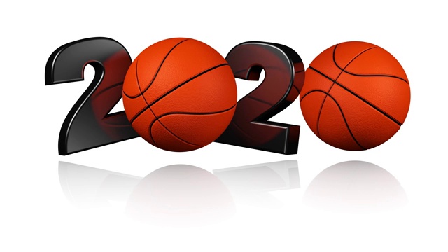无限旋转的篮球2020设计视频素材
