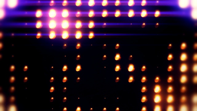 抽象的金色和紫色泛光灯照亮墙壁可循环的背景视频素材