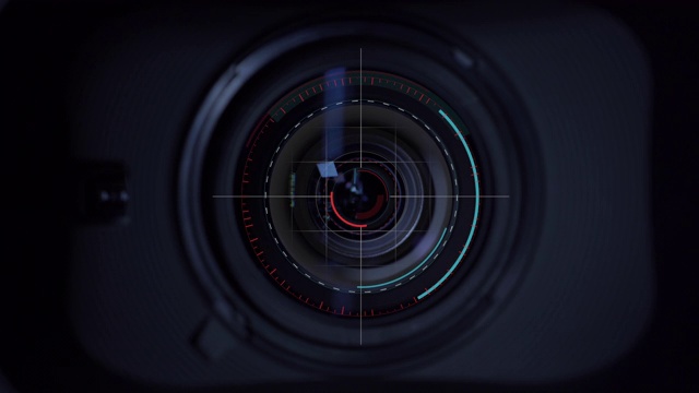 运动图形聚焦镜头在相机视频素材