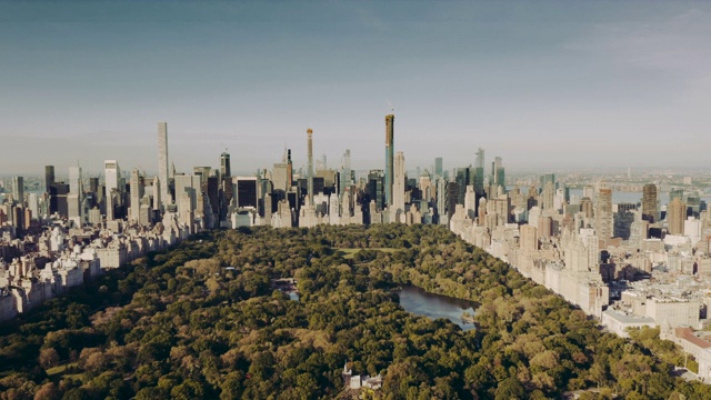 鸟瞰图中央公园曼哈顿纽约市4K视频素材
