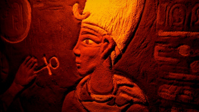 陵墓内的埃及壁画视频素材