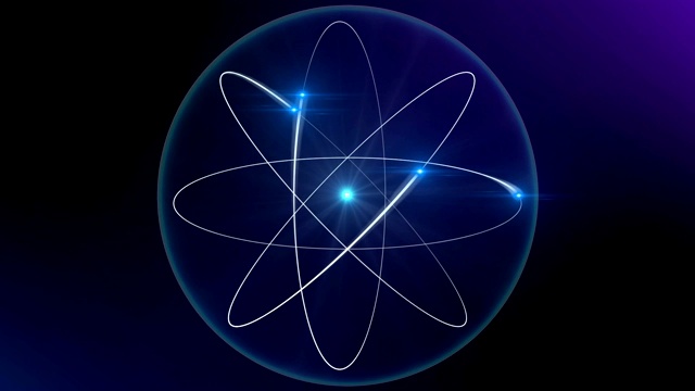 原子三维模型的动画视频下载