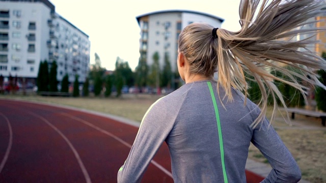 女性比赛跑步视频素材
