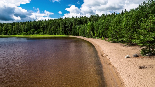 航拍瑞典湖视频素材