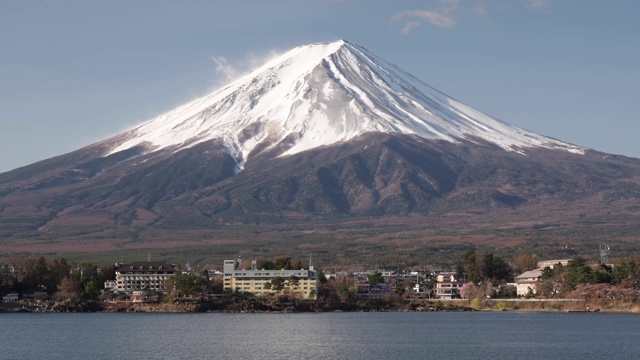 日本富士山和川口湖。视频素材