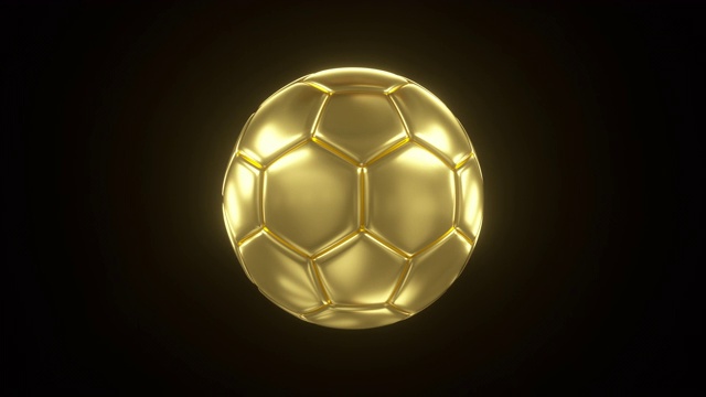 旋转的金色足球视频下载