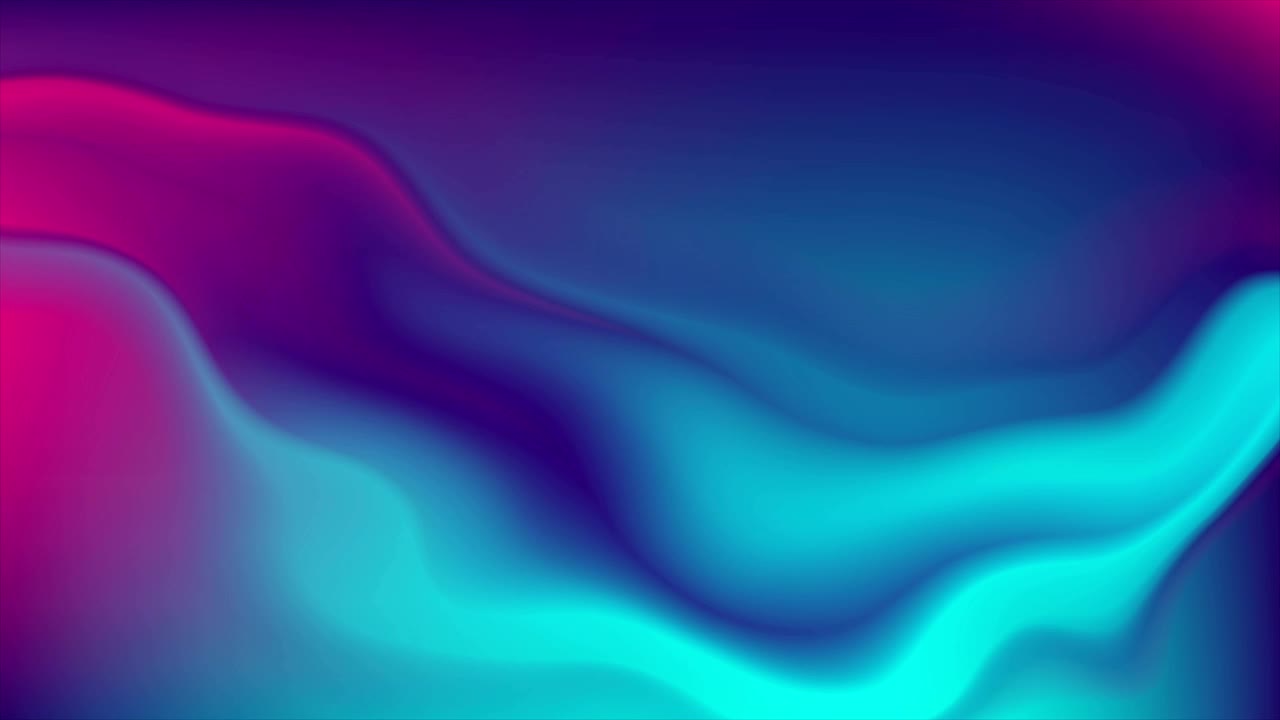 蓝色紫色霓虹流动液体波视频动画视频素材