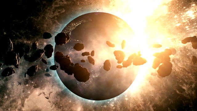 绕地球运行的小行星带视频下载