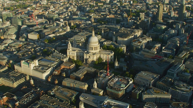 空中日出，泰晤士河，伦敦，英国视频素材