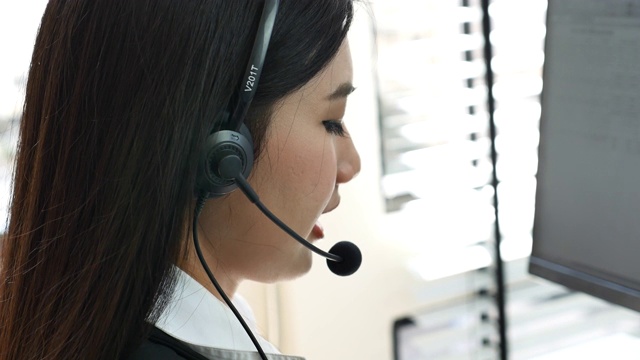呼叫呼叫中心耳机客户支持视频素材