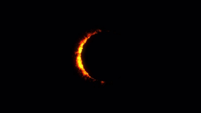 令人惊奇的日食与黑色背景视频下载