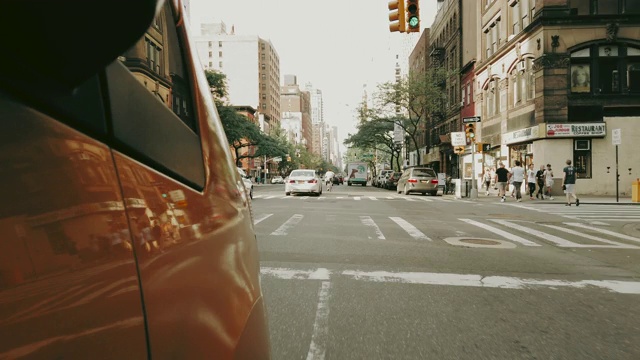 在纽约开出租车视频素材