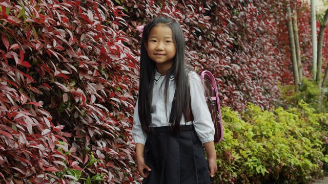 日本小女孩穿校服的视频肖像视频下载