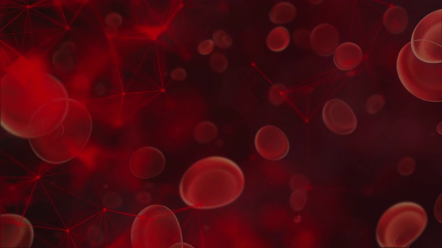 细菌、病毒和红血球感染血细胞，通过静脉血液传播，人体健康科学生物学病毒感染血细胞和免疫概念3D渲染视频素材