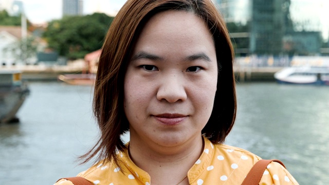 亚洲女性自信的肖像视频素材