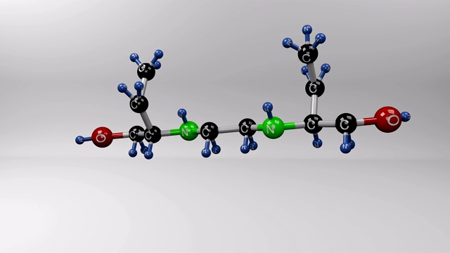 乙胺丁醇分子。视频素材