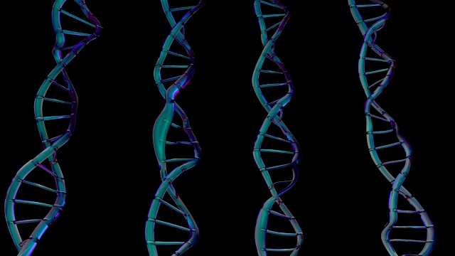 4K DNA摘要双螺旋。视频素材