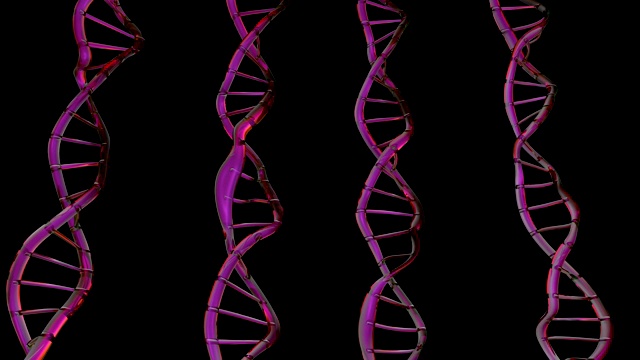4K DNA摘要双螺旋。视频素材
