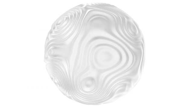 3D白色球体背景在干净的最小风格。循环波动动画视频素材