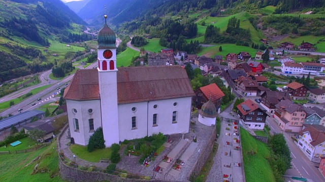 航拍美丽的瑞士视频素材