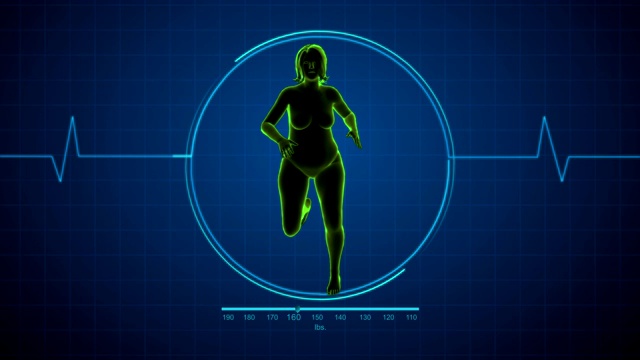 胖女人适合女人或健康女人或减肥视频素材