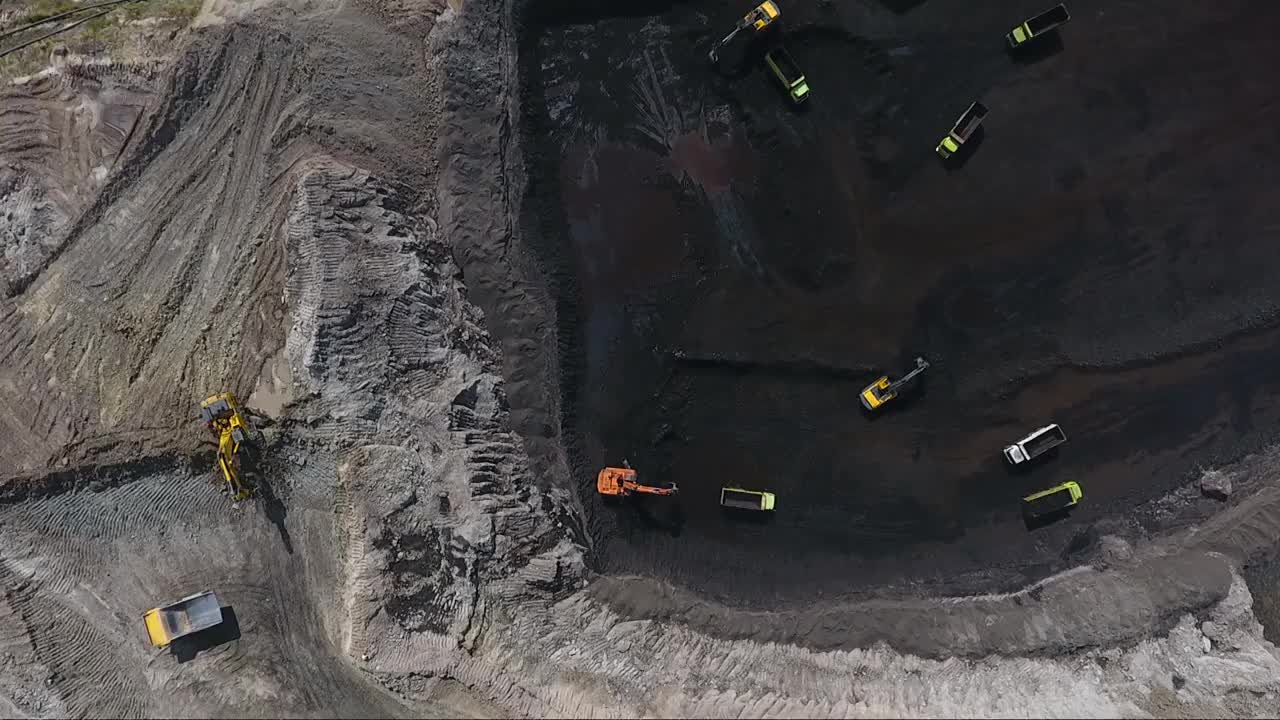 煤炭开采视频素材